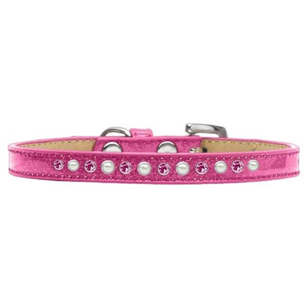 Mirage Pet Products Pearl & Pink Crystal Puppy Ice Cream CollarPink Size 16 612-05 PK-16